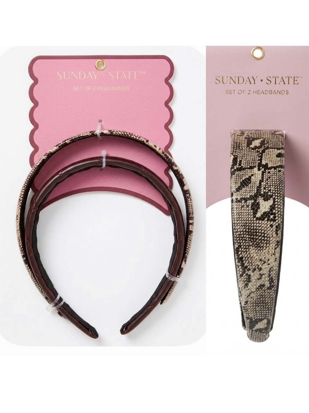 NWT ⚜️🤎⚜️ Sunday State Set of 2 Headbands